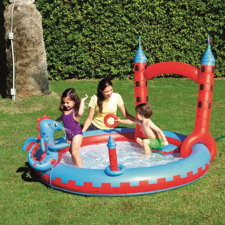 Aire De Jeux Gonflable Bestway Pour Enfants Avec Piscine Et Chateau 4