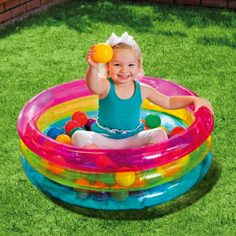 Pataugeoire Gonflable Bebe Intex Avec Balles Colorees 86 Cm 2