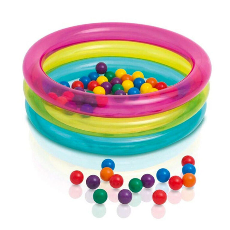 Pataugeoire Gonflable Bebe Intex Avec Balles Colorees 86 Cm 4