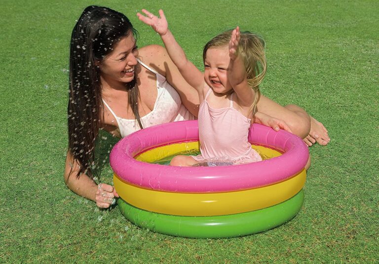 Pataugeoire Gonflable Bebe Intex Sunset 61 Cm Piscine 3 Anneaux Enfant 3