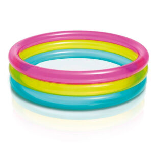 Pataugeoire Gonflable Bebe Piscine Enfant 3 Anneaux 86x25 Cm 2