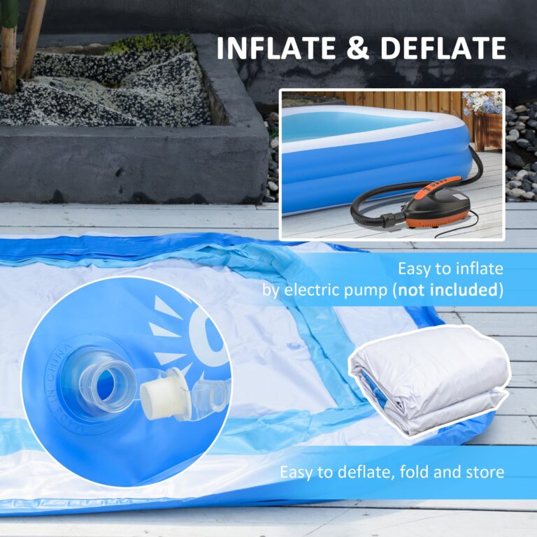 Piscine Familiale Rectangulaire Bleue Ideale Jardin Et Terrasse Dimensions 2 6m X 1 7m 4