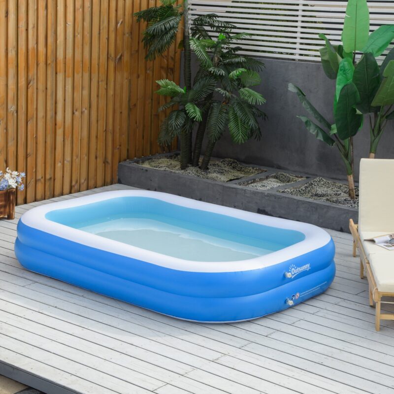 Piscine Familiale Rectangulaire Bleue Ideale Jardin Et Terrasse Dimensions 2 6m X 1 7m 8
