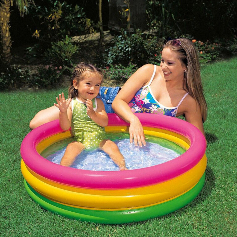 Piscine Gonflable Bebe 86cm 3 Anneaux Colores Ideale Premiers Plongeons 1