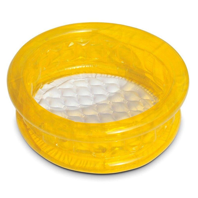 Piscine Gonflable Bebe Ronde Jaune Bestway Ideale Premiers Plongeons Diametre 64cm