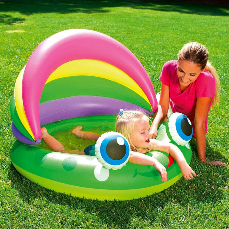 Piscine Gonflable Enfant Grenouille Bestway Baignade Et Jeux Deau Securises 1