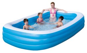 Piscine Gonflable Familiale Rectangulaire Bleue 3m05 Bestway Ideale Jardin