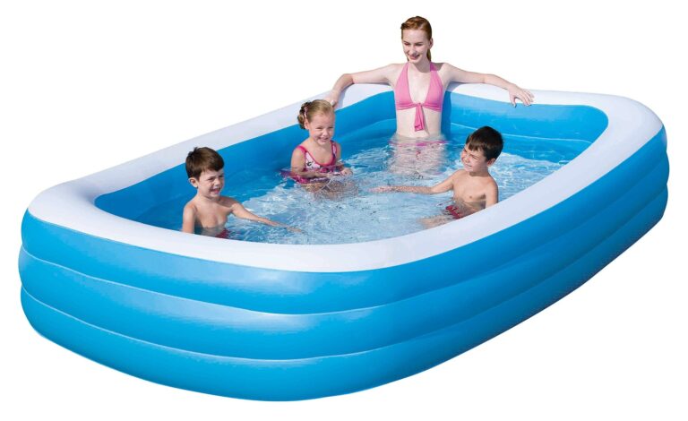 Piscine Gonflable Familiale Rectangulaire Bleue 3m05 Bestway Ideale Jardin