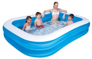 Piscine Gonflable Familiale Rectangulaire Bleue Bestway Dimensions 262x175x51cm Pour Lete