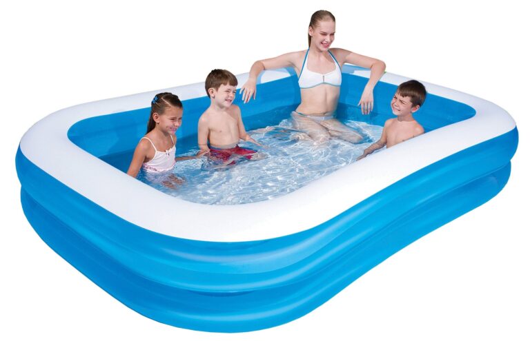 Piscine Gonflable Familiale Rectangulaire Bleue Bestway Dimensions 262x175x51cm Pour Lete